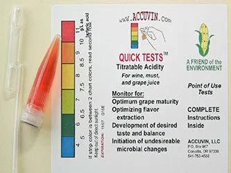 Wine/Must/Grape Juice Titratable Acidity (TA) Test Kit